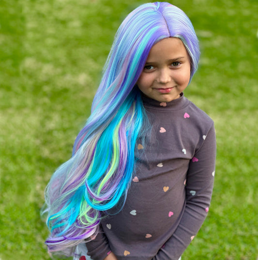 Lavender Rainbow wig